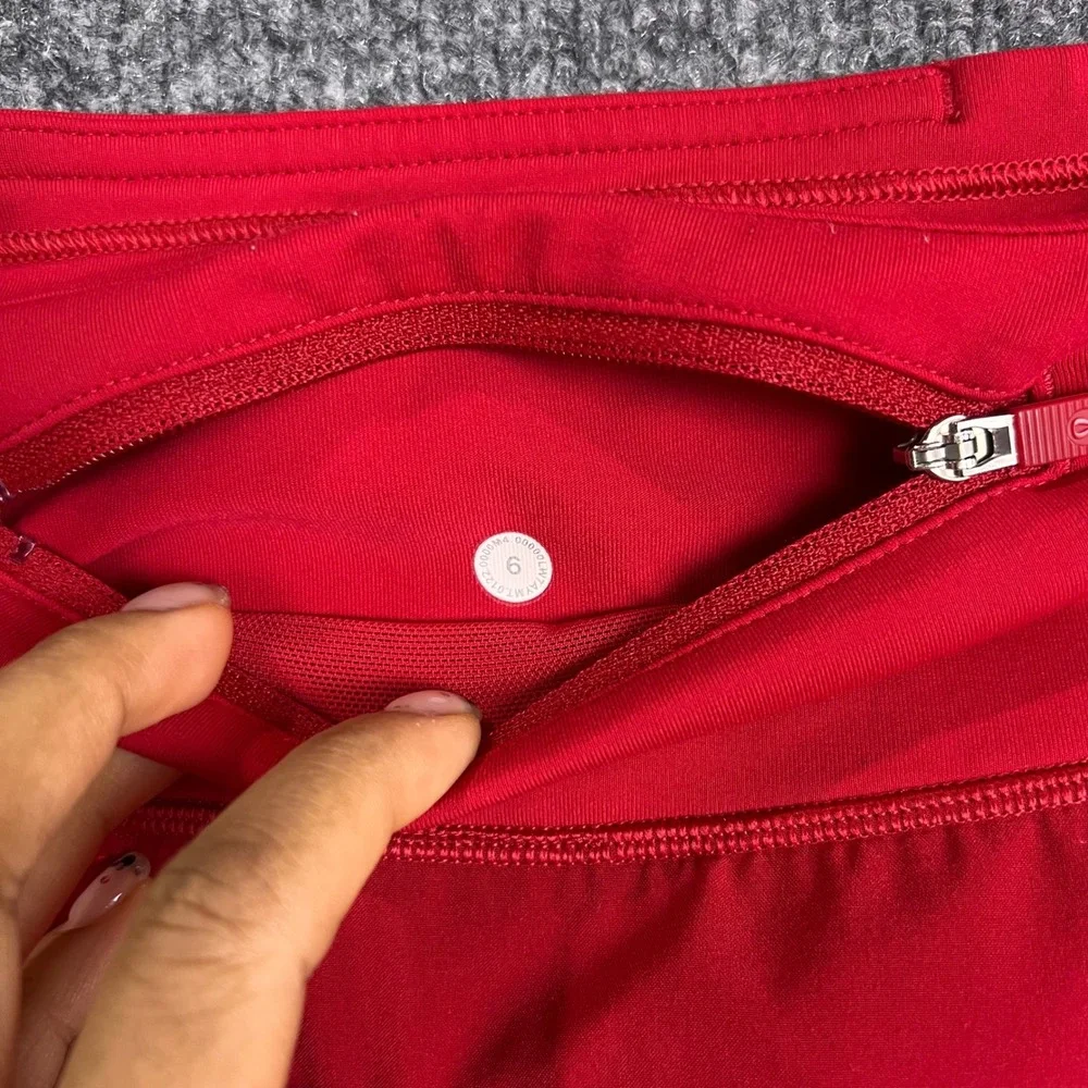 Lululemon Speed Up Shorts Womens 6 Red Excellent Running Athletic